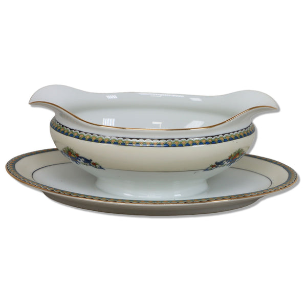 Noritake Sorrento Gravey Boat Japan 76965 Gold Trim Vintage 1920's