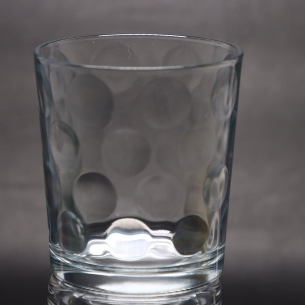 Pasabahce Circle Dot Old Fashioned Rock Glass Vintage