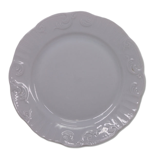 Vista Alegre VA Manueline White Salad Plate 7 3/4" Embossed Portugal Vintage