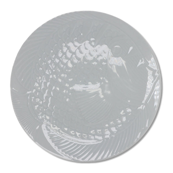 Dansk DAN17 White Fish Embossed Dinner Plate 9 1/2"