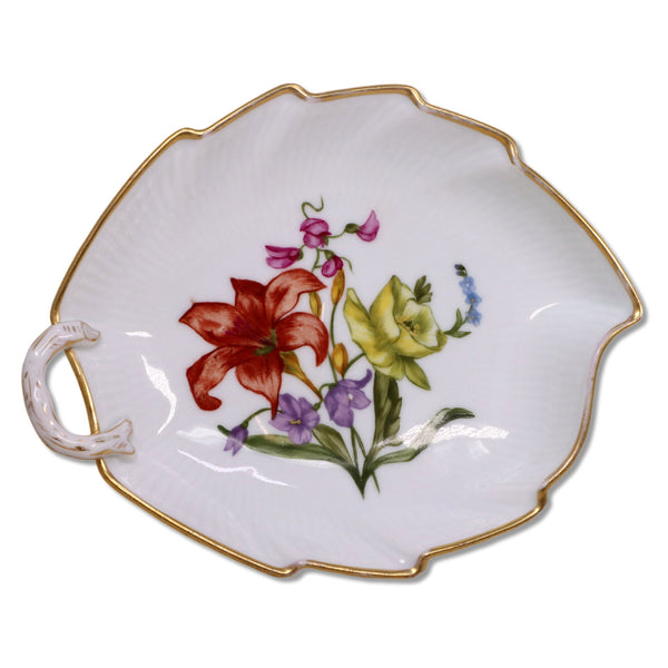 Bing & Grondahl #199 Lily Leaf Candy Bon Bon Dish Porcelain Denmark Vintage