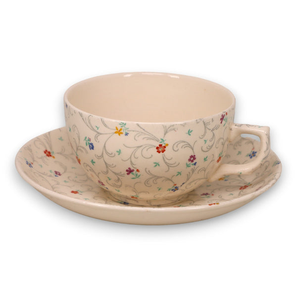 Simpsons Ambassador Ware Tea Cup Saucer Set England Vintage 1940's