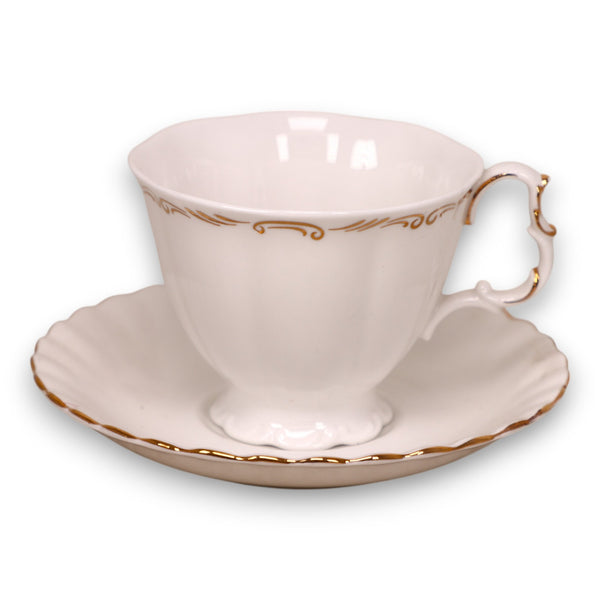 Royal Albert Var D'or Gold Tea Cup and Saucer Set England Vintage 1960's