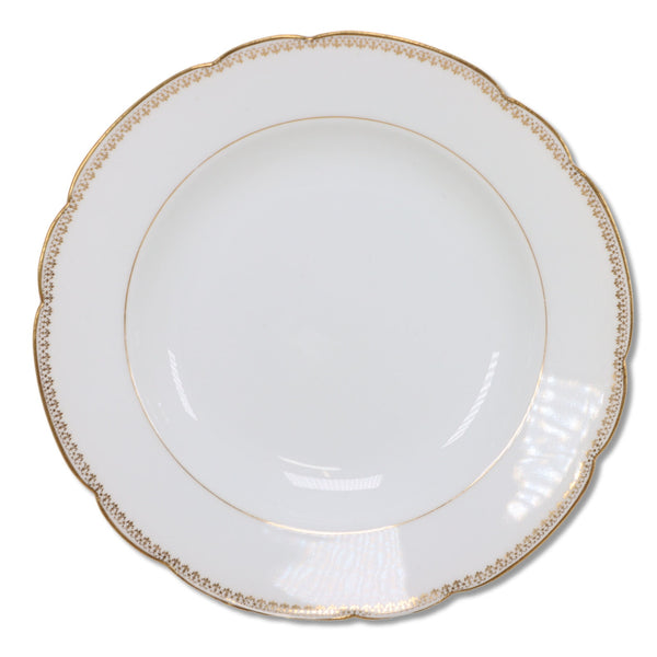 Charles Field Haviland CHF112 Soup Bowl 9" CFM GDM Gold Fleur De Lis Band