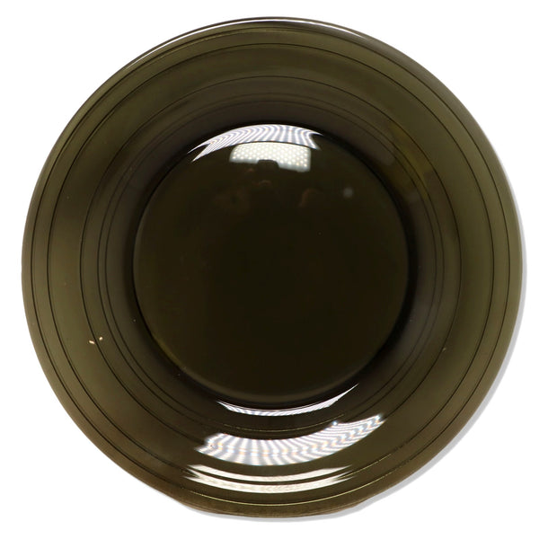 Mikasa Smoke Swirl 13" Crystal Glass Service Plate Like New