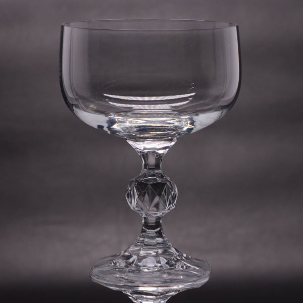 Import Associates Claudia Champagne Tall Sherbet Crystal Glass 5" Poland Vintage