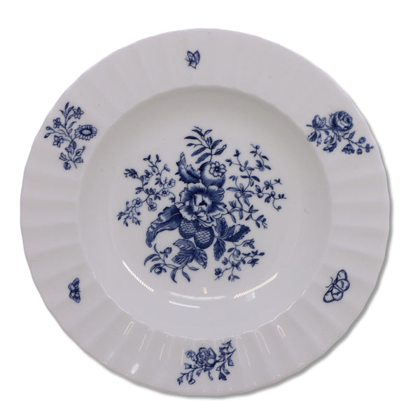 Royal Worcester Blue Sprays 8" Rimmed Soup Bowl Z 2817 England Vintage 1960's