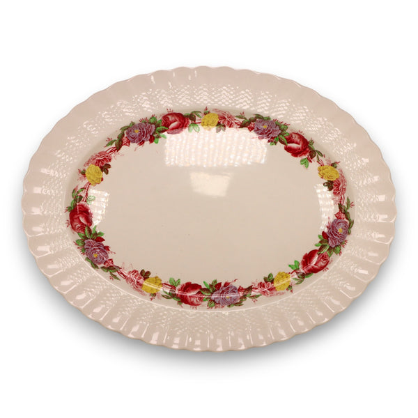 Copeland Spode Rose Briar 17" Oval Serving Platter England 1930's