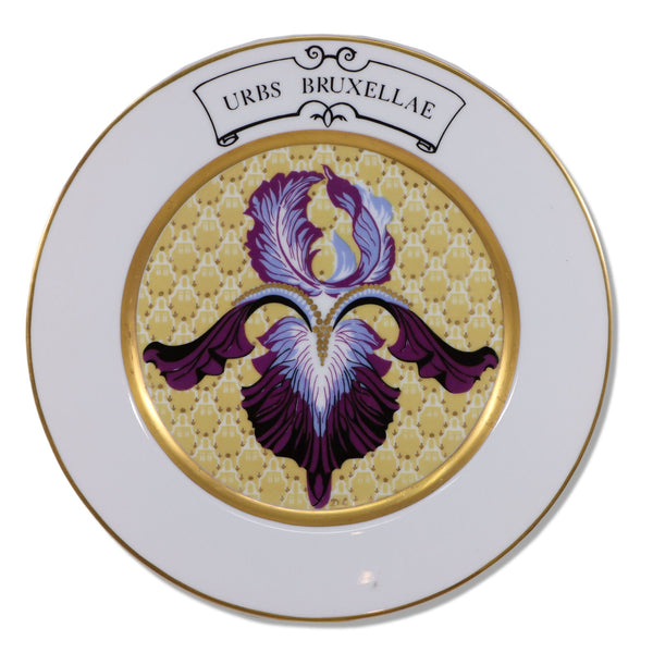 Belge de Dentelles Urbs Bruxelles Orchid  10" Dinner Plate by Denise Labeye