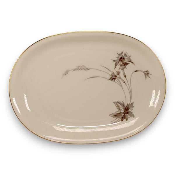 Heinrich - H&C Sepia Floral Ivory with Gold Trim 15" Platter Germany