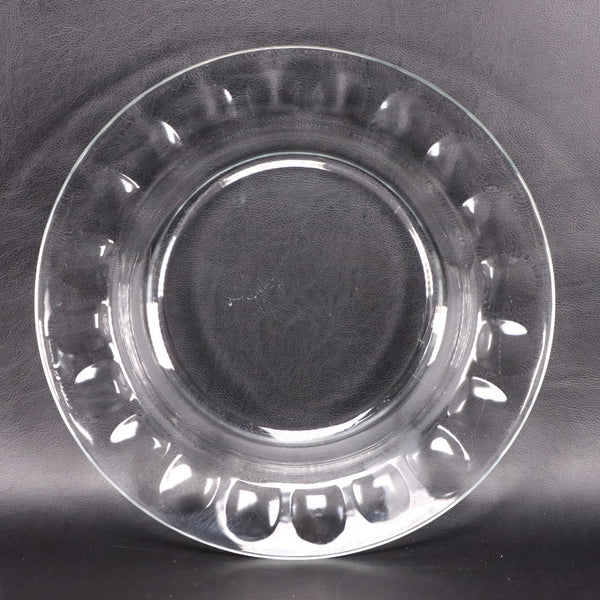 Cristal D'Arques Durand Arcorac Petale Thumbprint 9" Dinner Plate Clear Glass
