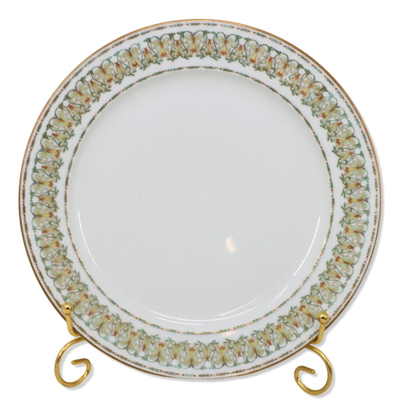 GDA Charles Haviland Limoges Art Nouveau 9.75" Dinner Plate Gold 1910's