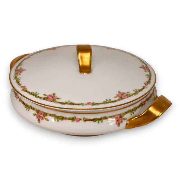 Haviland Limoges Schleiger 625A Round Covered Vegetable Dish 9" France Antique