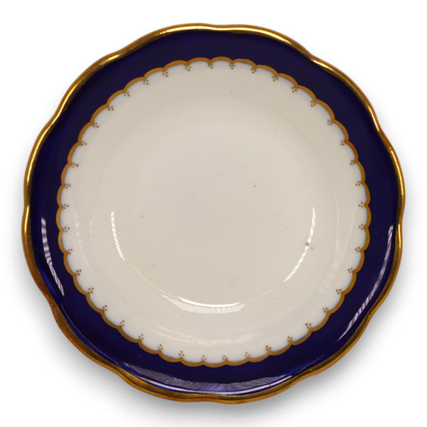 Royal Swansea Coronation Cobalt Band Gold Trim Fruit Berry Bowl England