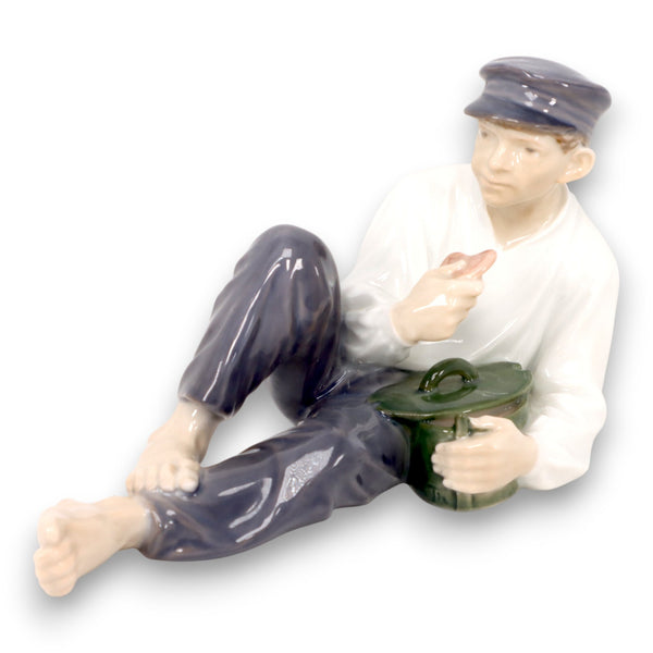 Royal Copenhagen Shepherd Boy Figurine #865 Glossy Porcelain Denmark Vintage