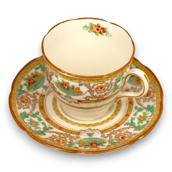 Royal Doulton The Killarney W3184 Demitasse Cup Saucer Set England Vintage