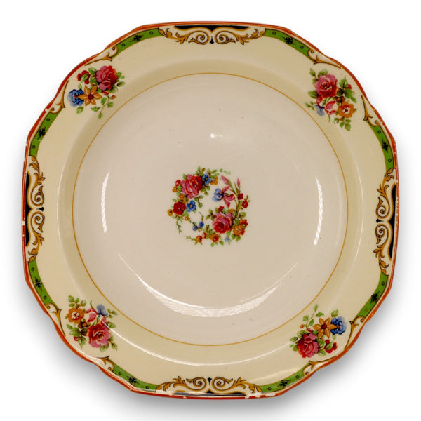 WH Grindley The Astoria Windsor Ivory 757553 Rimmed Soup Bowl 8" England Antique