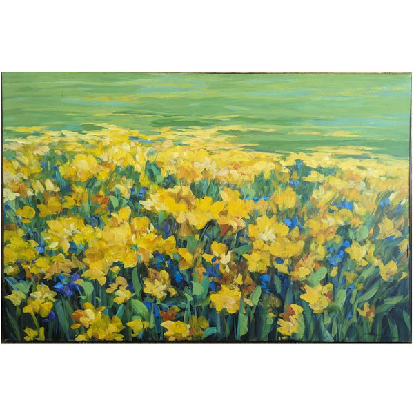 Marisa Marconi Tranu Yellow Place I Want to be Orig Oil Painting Venezuela 2000