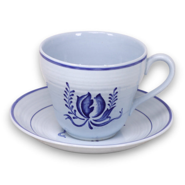 Booths Tulip Blue Mist Tea Cup Saucer Set England