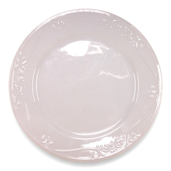 Princess House Veranda White All White Embossed 11" Dinner Plate