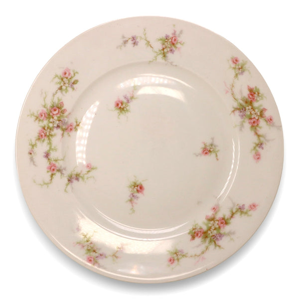 Theodore Haviland H4072 Luncheon Plate 8 3/4" Pink Rose Spray Limoges France
