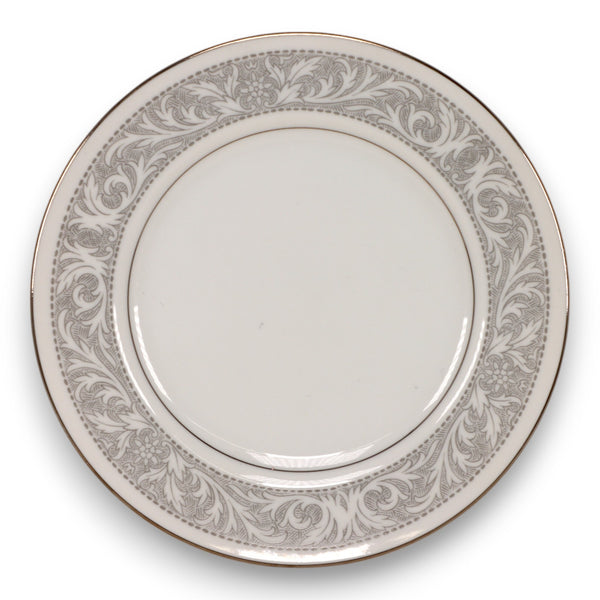 Imperial China Whitney 5671 Gray Band With Leaf Scrolls Bread Plate 1970's Japan