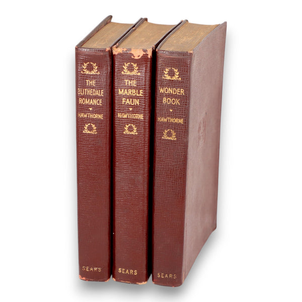 Nathaniel Hawthorne 3 Vol Set Wonder Book Marble Faun Blithedale Romance 1920's