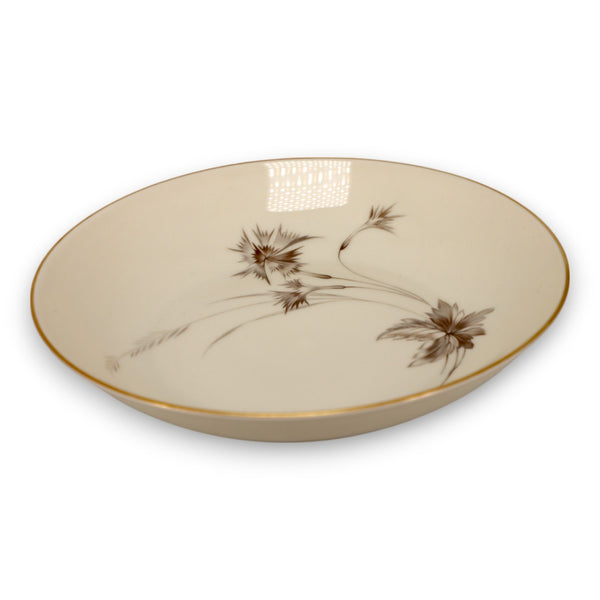 Heinrich - H&C Sepia Floral Ivory with Gold Trim 7 3/4" Cereal Bowl Germany