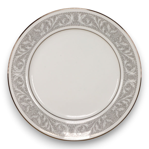 Imperial China Whitney 5671 Gray Band With Leaf Scrolls Salad Plate 1970's