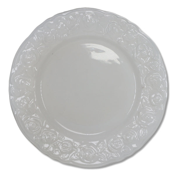 Quadrifoglio QUD12 Franco Giorgi Salad Plate 8 1/2" Embossed Rose Band Italy