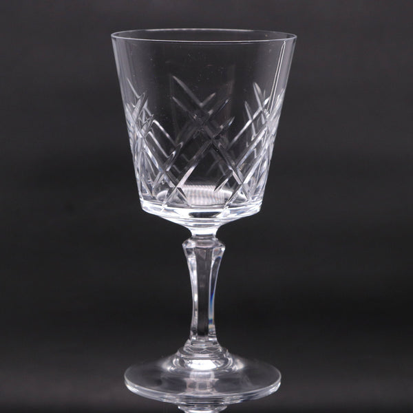 Cristal D'Arques-Durand CRA8 Water Goblet Cut Blown Crystal Glass Vintage