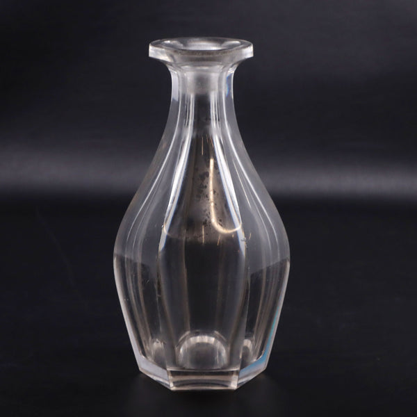 Panel Sided Crystal Bottle Decanter 8" Antique