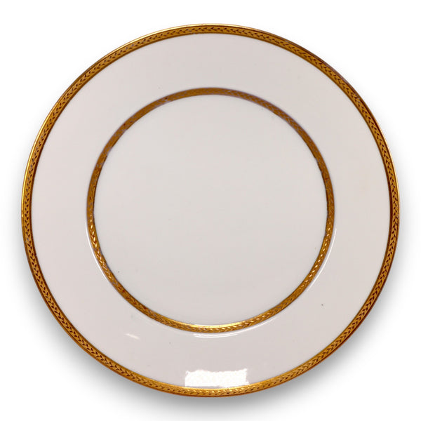 K&A Krautheim Selb Bavaria 9" White Plate Gold Trim Double Band Germany 1920s