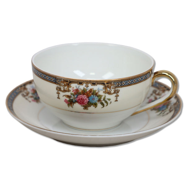 Noritake Grasmere 76567 Tea Cup Saucer Set Japanese Antique Circa 1921