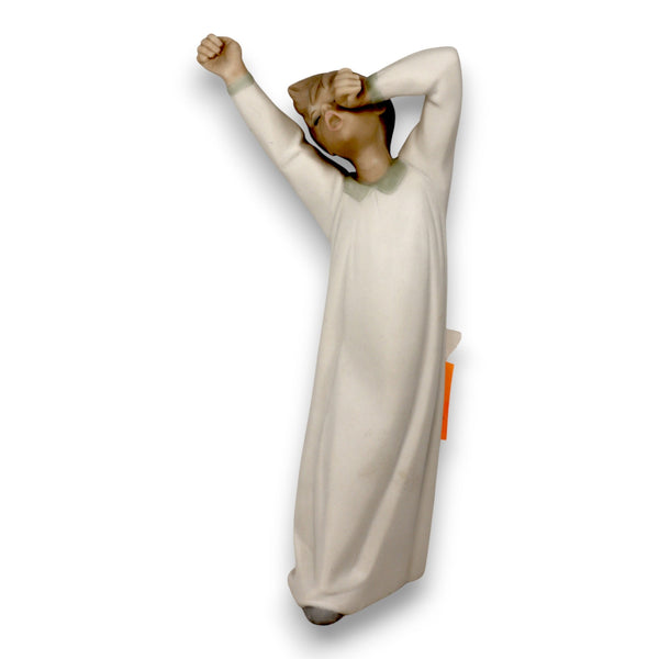 Lladro Boy Yawning Figurine Matte Finish Hand Made in Spain Vintage 1980s