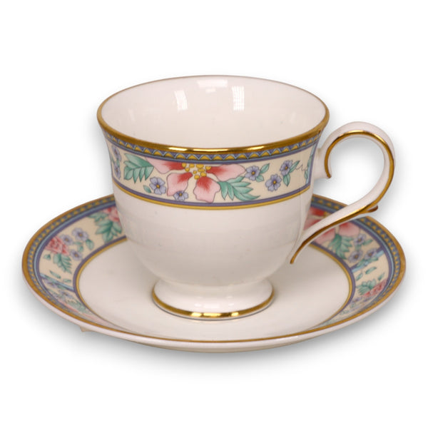 Royal Grafton Sumatra Floral Footed Tea Cup and Saucer Set England