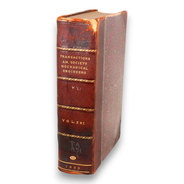 ASME American Society Mechanical Engineers Transactions 1900 Vol XXI 21 Leather