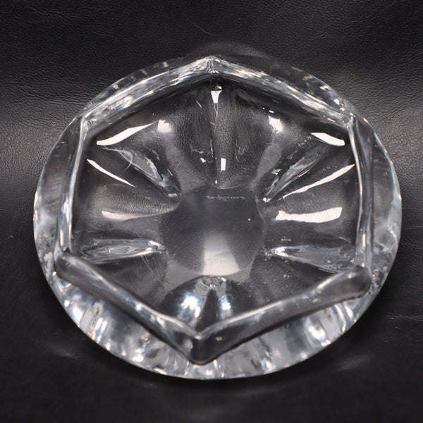 Orrefors Stella Polaris Vicke Lindstrand Art Glass Ashtray Signed Sweden 1940's