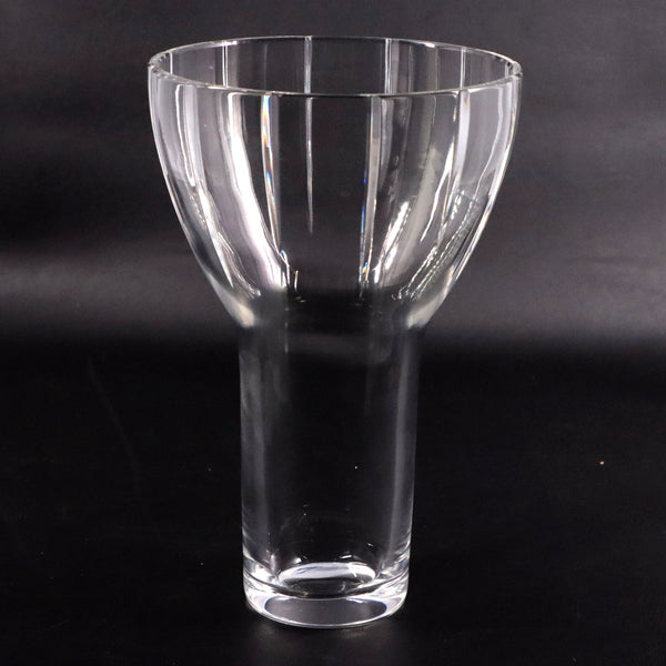 Noritake Centurion 9" Crystal Glass Vase Waisted with Vertical Cuts 2004