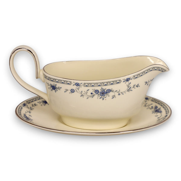 Minton Bellemeade Gravy Boat with Underplate Vintage England c.1980s