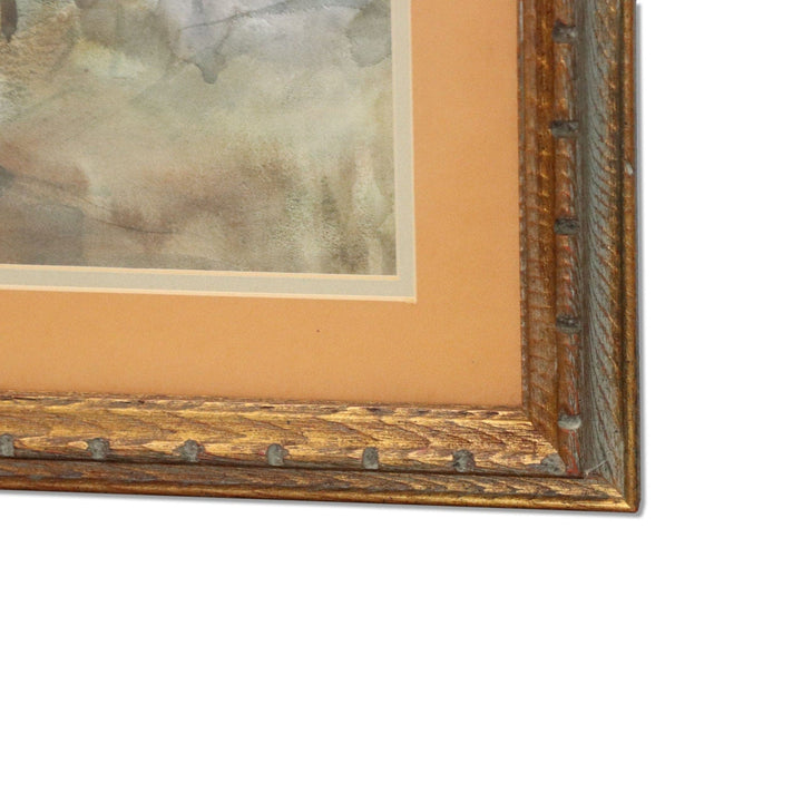 Betty Lou Schlemm "Sentinels" Large Original Watercolor 30x25 Framed 1969 5185