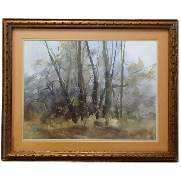 Betty Lou Schlemm "Sentinels" Large Original Watercolor 30x25 Framed 1969 5185