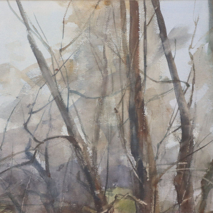 Betty Lou Schlemm "Sentinels" Large Original Watercolor 30x25 Framed 1969 5185