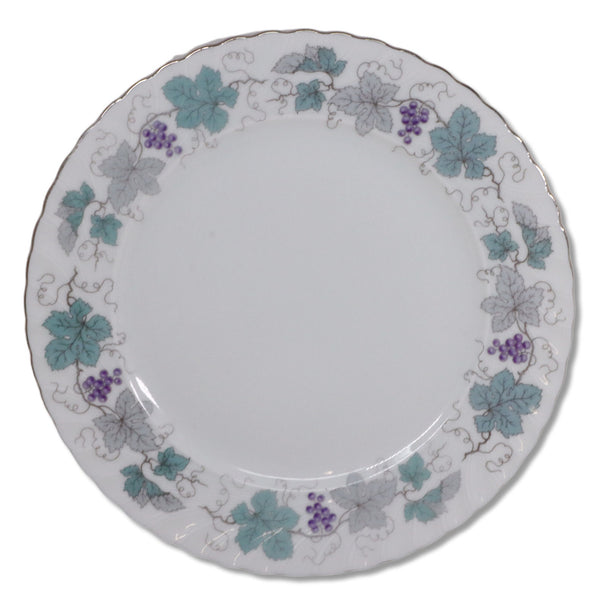 Jaeger Co Golden Crown ER Bordeaux Salad Plate 8" Swirl Fluted  1960's