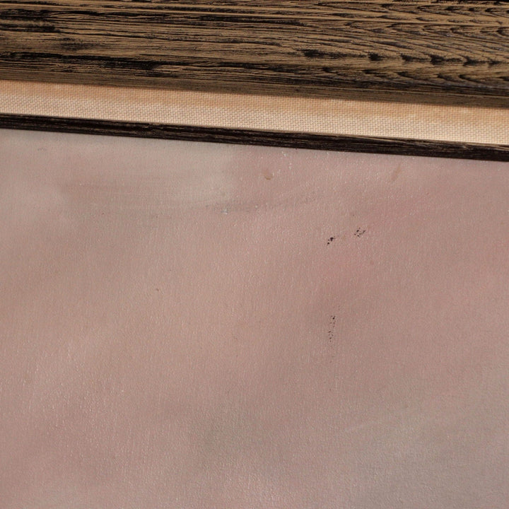 Boudoir Oil Painting on Canvas Lady in Silk Nightgown 29x53 Framed Vintage 1970 7836