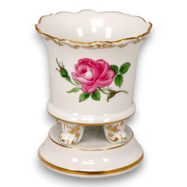 Meissen 427 Footed Rose Bud Vase Toothpick Holder 3 1/2" Vintage 1950's