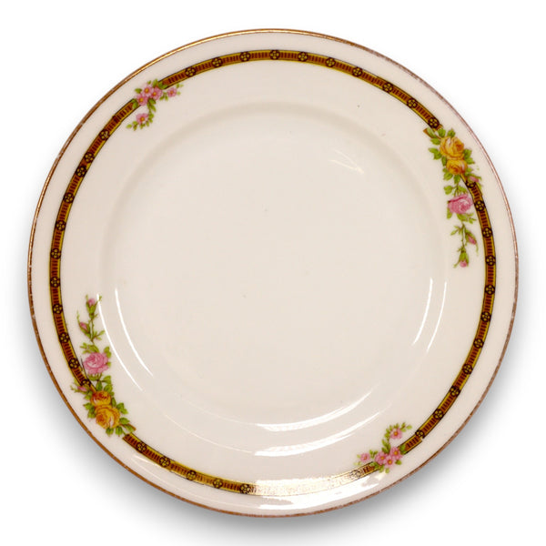 Tressemanes Vogt TV Limoges 6928 Bread Butter 6" Plate Pink Roses Antique 1892