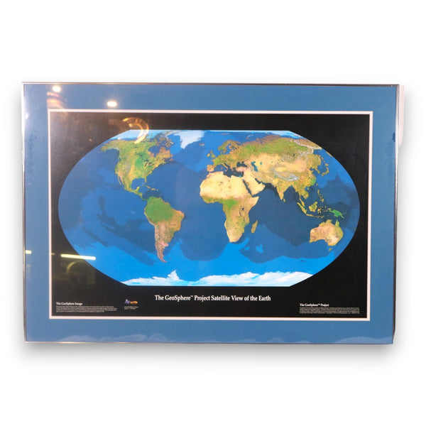 Tom Van Sant Geosphere Project 1993 Satellite View of Earth Matted Framed 28x40