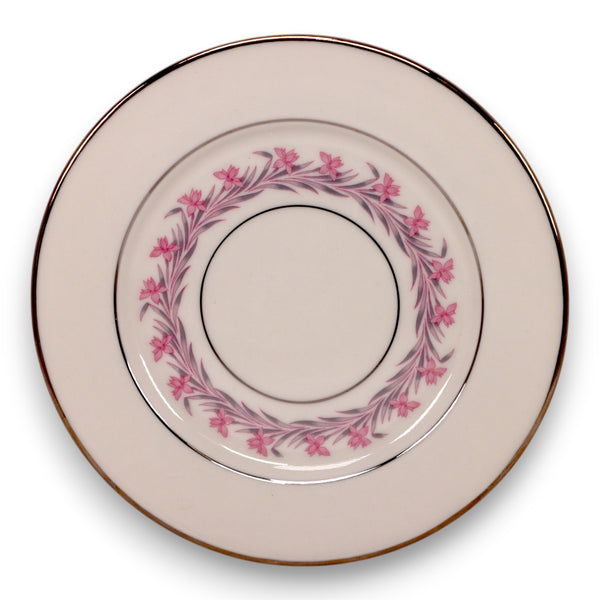 Royal Jackson Romance Pink Floral 6 1/4" Bread Plate 1950's Japan