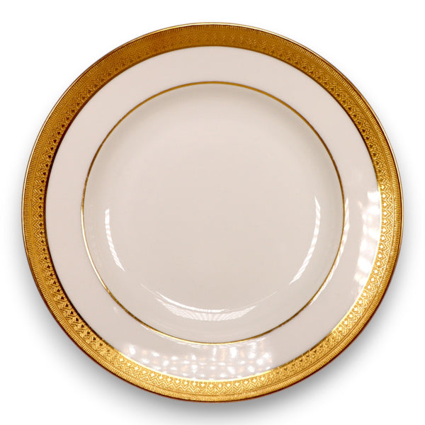 William Guerin Limoges Gold Encrusted Rimmed Soup Bowl 9" Antique 1890's